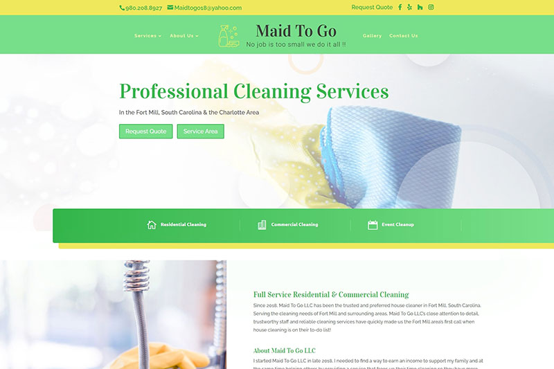maid to go desktop large portfolio